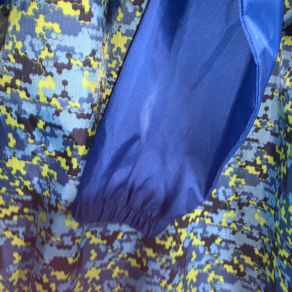 Lands' End Windbreaker Jacket Women's XL Blue, Yellow - Picture 3 of 6